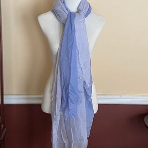 Ombré gauze shawl/scarf periwinkle blue